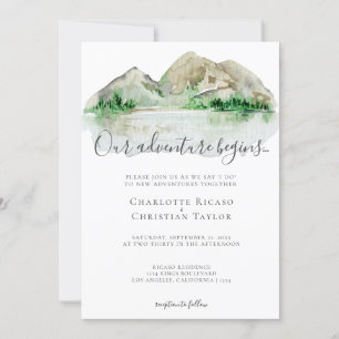 Convites Casamento de aventura Elegant Mountain