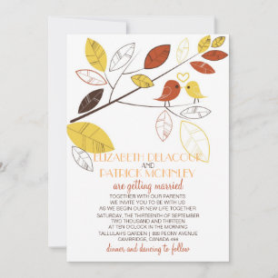 Convites Casamento de aves brancas