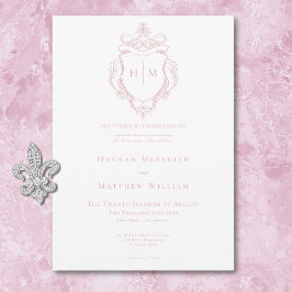 Convites Casamento de aves e crest, pintadas e pintadas