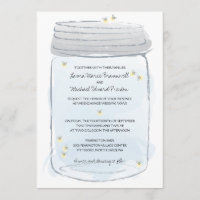Casamento de Azul Mason Jar e Fireflies