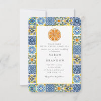 Casamento de azulejo Azul Citrus Mediterrânica