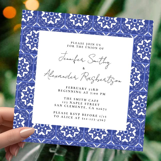 Convites Casamento de Azulejo Espanhol (Criador carregado)