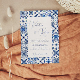 Convites Casamento de Azulejos e citrinos no Mediterrâneo a