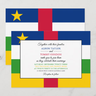 Convites Casamento de Bandeira da República Centro-Africana