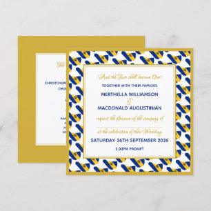 Convites Casamento de Bandeira Dourada de BARBADOS