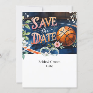 Convites Casamento de basquete SALVAR DATA
