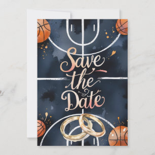 Convites Casamento de basquete SALVAR DATA