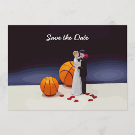 Convites Casamento de Basquetebol Salvar a Data com noiva n