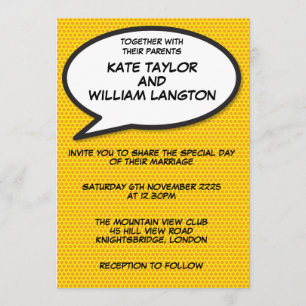 Convites Casamento de BD Simples Moderno