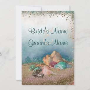 Convites Casamento de Beach Seashells