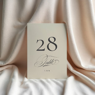 Convites Casamento de Beige Carvões 5 x 7 Número de Tabela