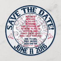Casamento de Beisebol - Aviso de Salvamento da Dat