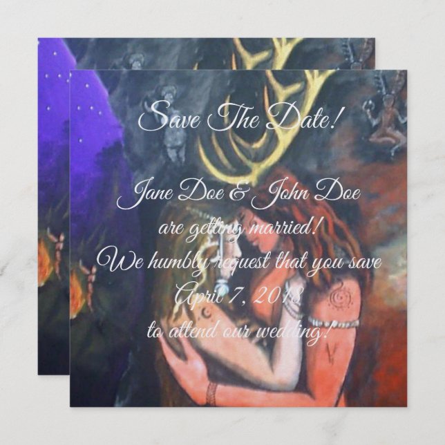 Convites Casamento de Beltane (Frente/Verso)