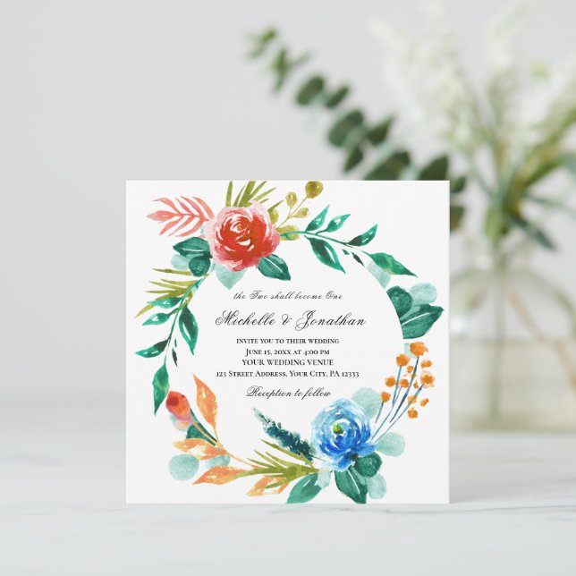 Convites Casamento de Bíblia Cristã, Fretada por Vermelhidã (Em pé/Frente)