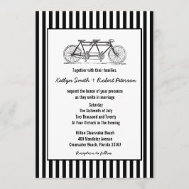 Convites Casamento de Bicicleta Rustic Retro Tandem