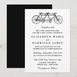 Convites Casamento de Bicicleta Tandem