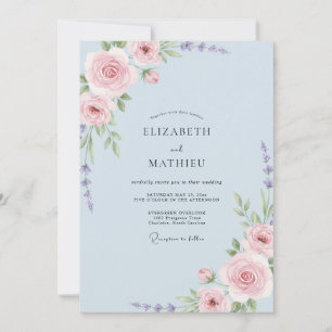 Convites Casamento de Blossom Mauve Empoeirado e Silenciado