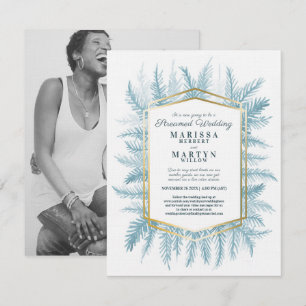 Convites Casamento de Blue Art de inverno