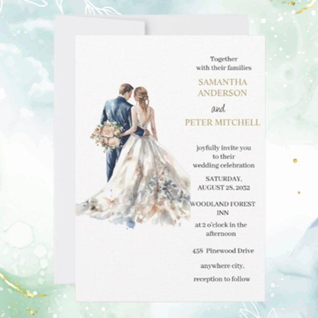 Convites Casamento de Blush Elegante (Discover our Elegant Blush Wedding Invitation, thoughtfully designed to add romance and charm  )