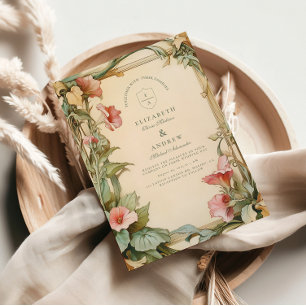 Convites Casamento de Blush Vine Frame