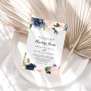 Convites Casamento de Boda, Simples Floral de Inverno