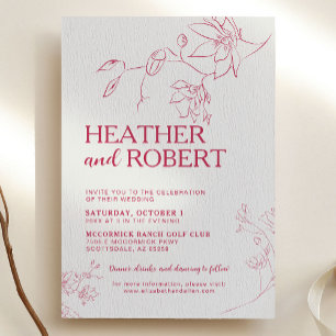 Convites Casamento De Boho Botânico Floral Floral Bright Ma