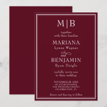 Casamento de Boho Burgundy, Minimalista da Frontei