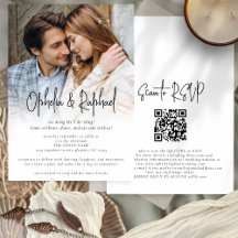 Casamento de Boho de Código QR de Script Informal