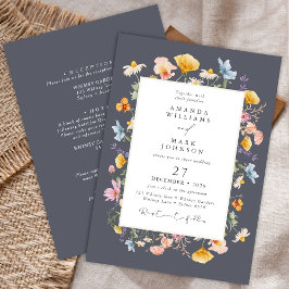 Convites Casamento de Boho Primavera Wildflower Botanical