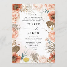 Casamento de Boho Russo Terracotta Monogrammed