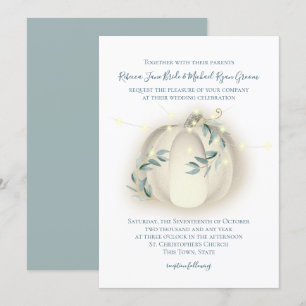 Convites Casamento de Boias Botânicas com Abóbora e Luzes