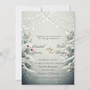 Convites Casamento de Bolas de Luzes de Natal