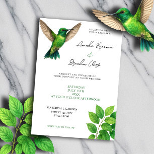 Convites Casamento de Borda Botânica de Leafy-Leafy Green H