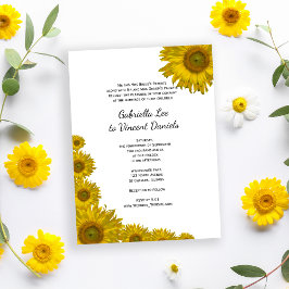 Convites Casamento de Borda de Girassol