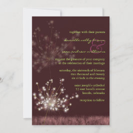 Convites Casamento de Borgonha de Meadow Dandelions