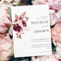 Casamento de Borgonha e Floral Rosa 8A