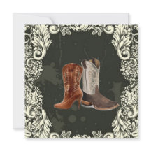 casamento de botas de cowboy ocidental