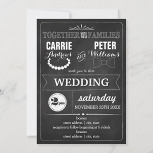 Convites Casamento de Bowties e Pérolas