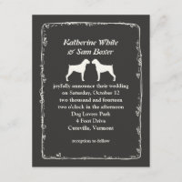 Casamento de Boxer Dog Silhouettes