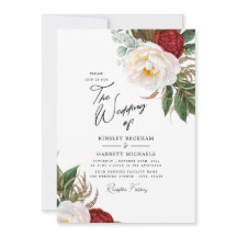 Casamento de Brancos Personalizáveis de Peônias de