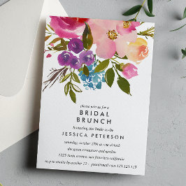 Convites Casamento de Bridal Brunch de Flores primavera