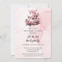 Casamento de Brincas de Bolo de Álcool Rosa