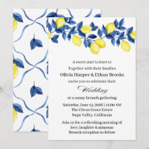Casamento de Brunch de Limão de Verão