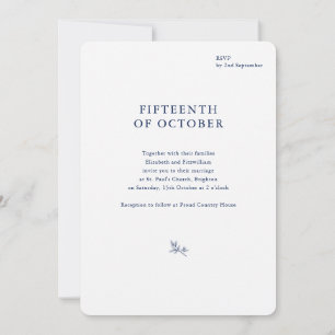 Convites Casamento de Buquê Bridal Escrito Minimalista Arre