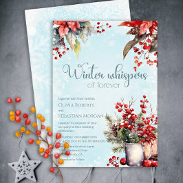 Convites Casamento de buquê de morango Cozy Winter Rowan