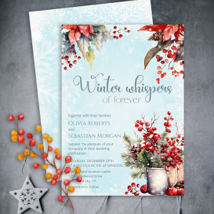 Convites Casamento de buquê de morango Cozy Winter Rowan