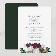 Casamento de Buquê Floral de Marfim Roxo Elegante