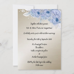 Convites Casamento de Buquê Lilac em Bronze com Plástico Me