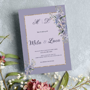Convites Casamento de buquês florais Pastel