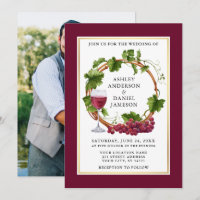 Casamento de Burgundy com Foto por Fúria de Uvas A